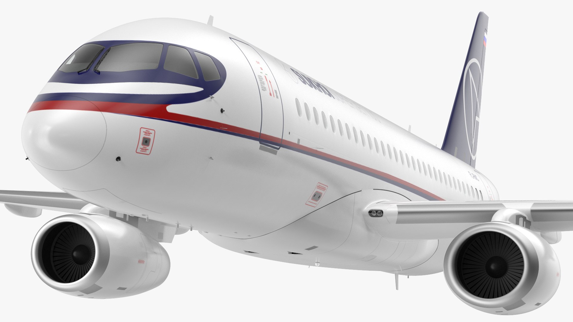 Sukhoi Superjet 100 With Saberlets Flight 3D Model - TurboSquid 1744133