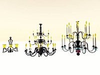 3 chandeliers
