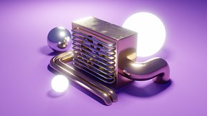 Abstract Industrial Cooling Unit 3D model