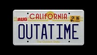 Back to the Future OUTATIME License Plate