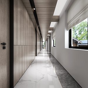 3D model Corridor elevator interior 3d scene