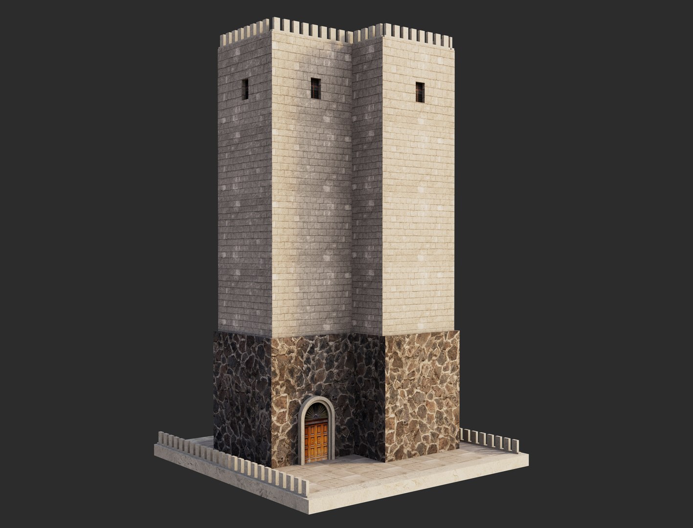 Free White Ancient Roman Tower Model - TurboSquid 2510881