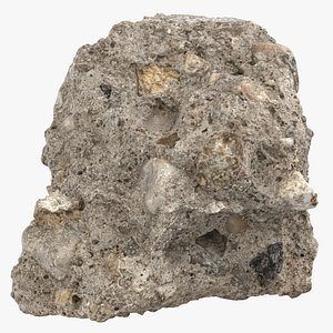 broken concrete piece 04 3D model