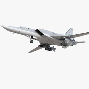3D Tupolev Tu-22M Backfire Long Range Missile Carrier model