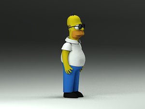 3ds max homer simpson
