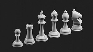 Chess Set Medieval 3D Model $13 - .blend .stl - Free3D