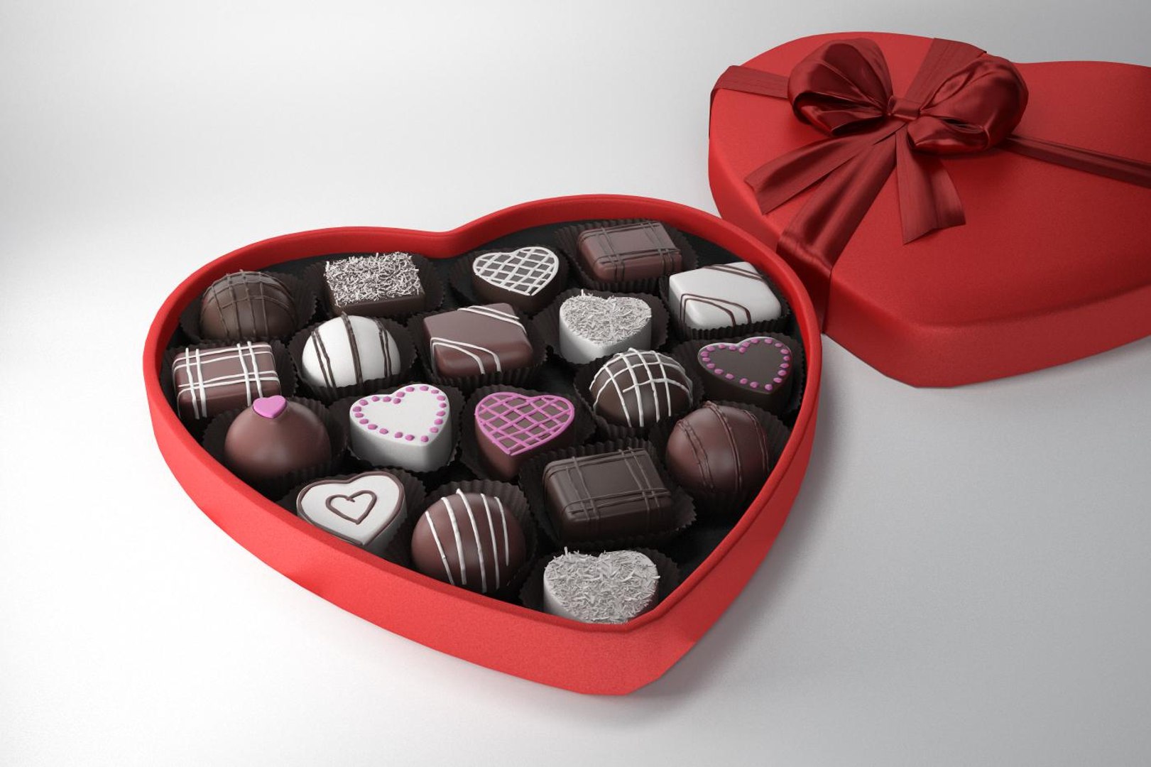 3d model valentines chocolates box