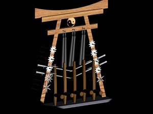 weapons shuriken tonfa 3d dwg