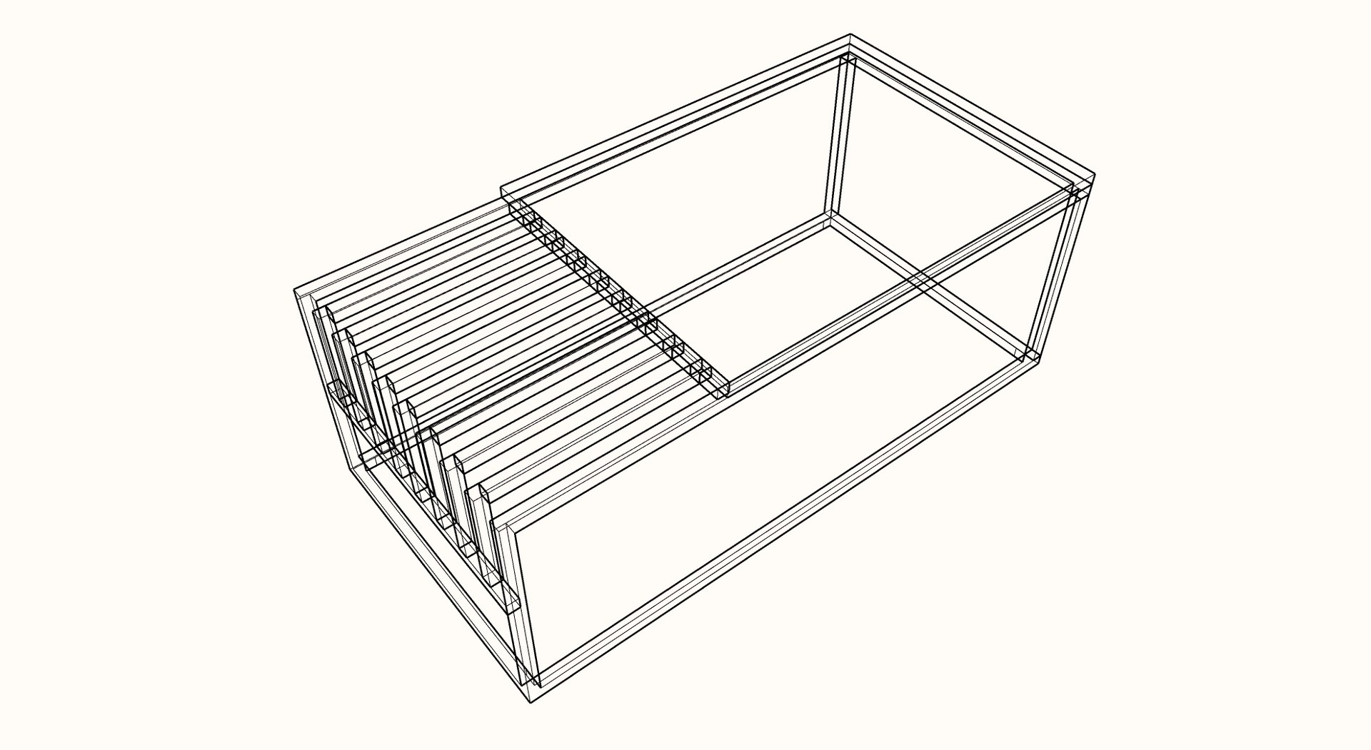 Grid Coffee Table Model - TurboSquid 2307212