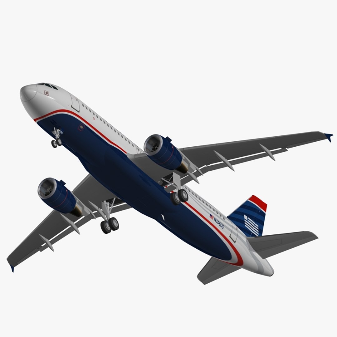 3D Airbus A320-214 US Airways - TurboSquid 1456575