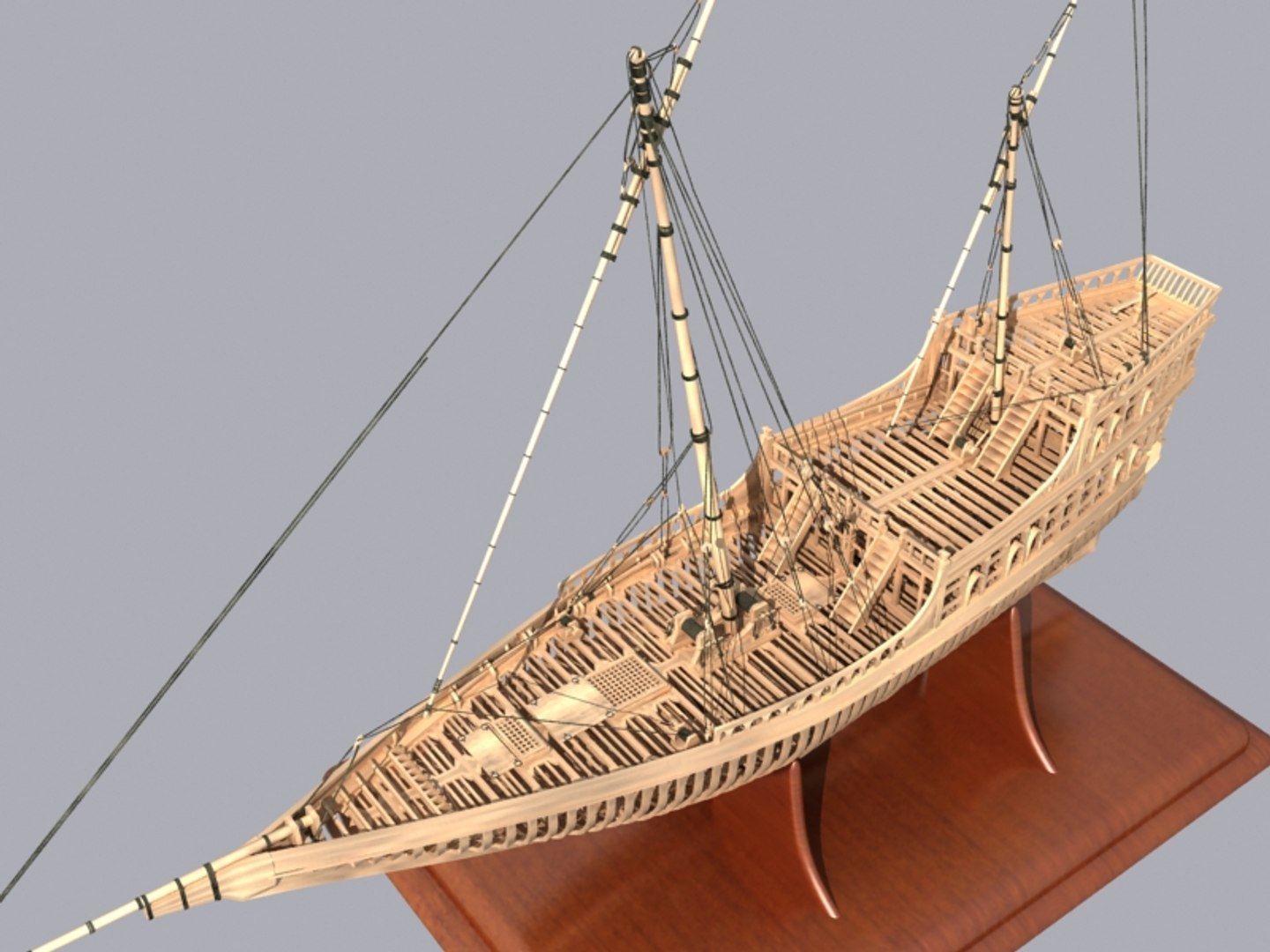 3ds Max Sail Ship Frame