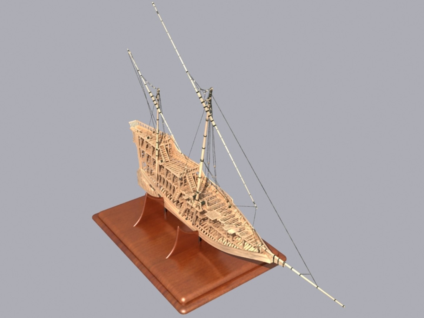 3ds Max Sail Ship Frame