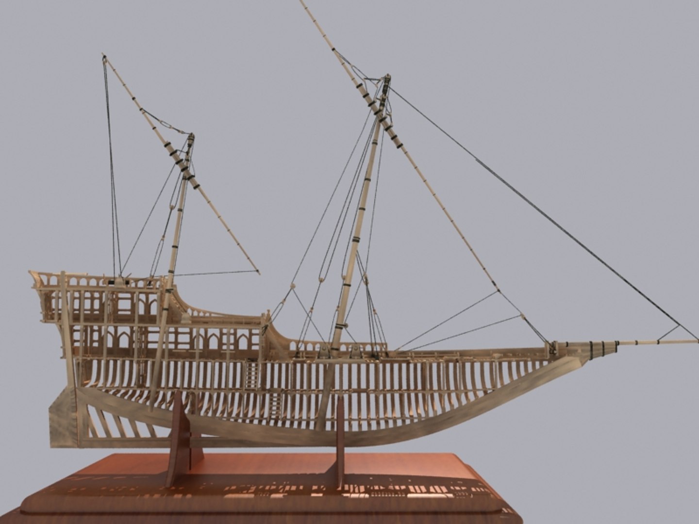 3ds Max Sail Ship Frame