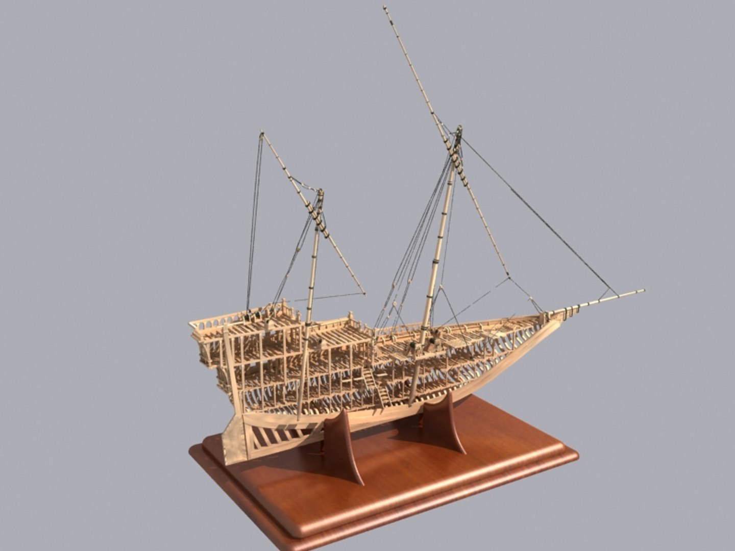 3ds Max Sail Ship Frame