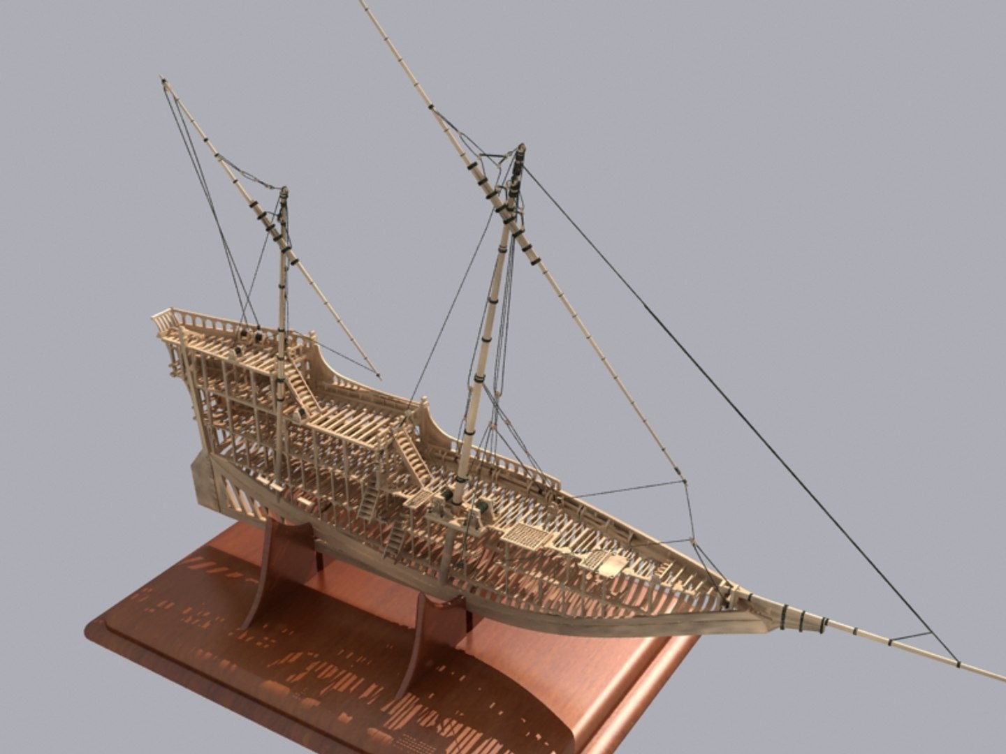 3ds Max Sail Ship Frame