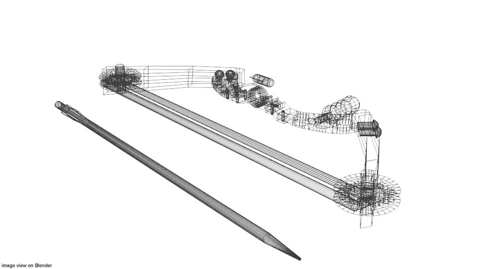 bow arrow 3D model https://p.turbosquid.com/ts-thumb/V0/2owEQB/tUncHFb4/bowarrowcompound4/jpg/1527060912/1920x1080/fit_q87/3f46736d69f724ea7fbbf9d924cb2dc88eff33fb/bowarrowcompound4.jpg