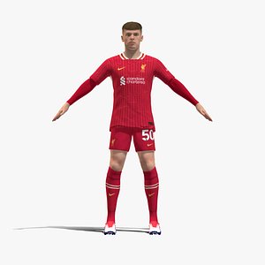 3D 3D Rigged Ben Doak Liverpool 2025