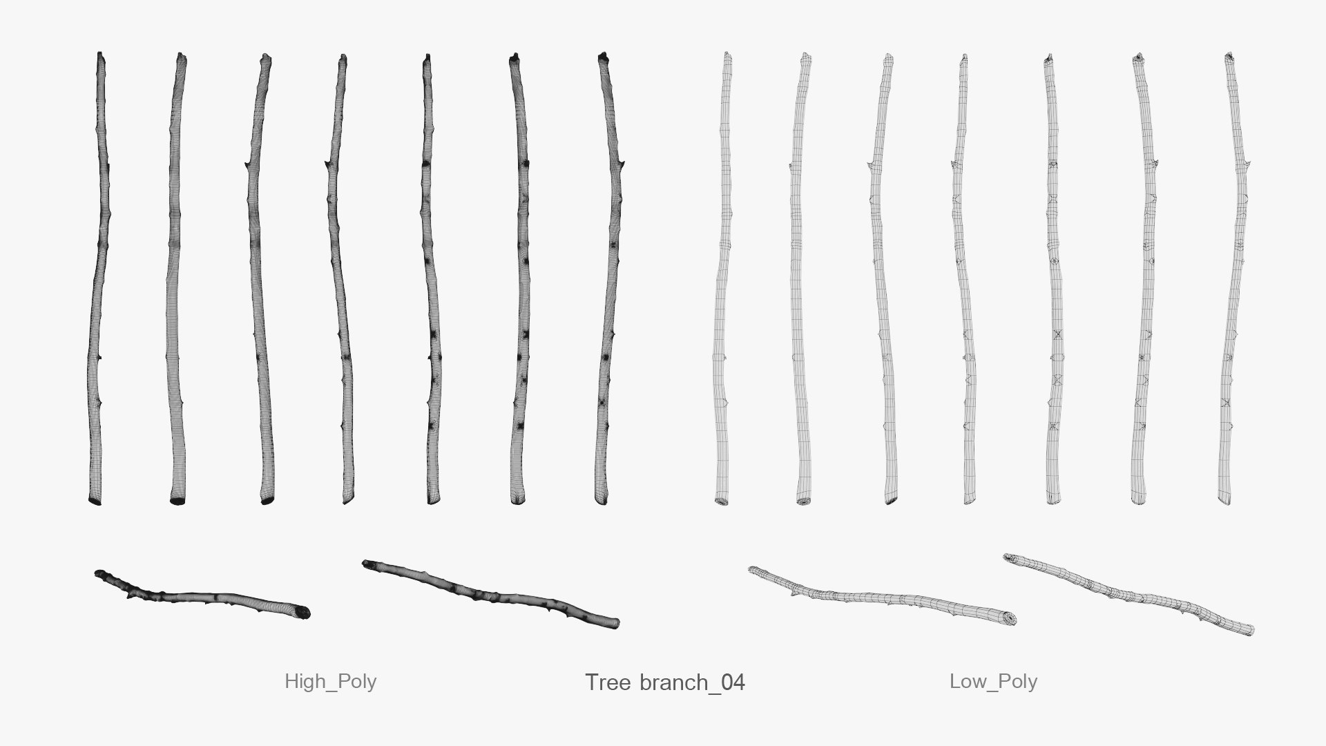 3D PSscanned Tree Branchs Model - TurboSquid 2255291