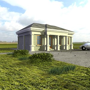 bungalow house villa unit 3d 3ds