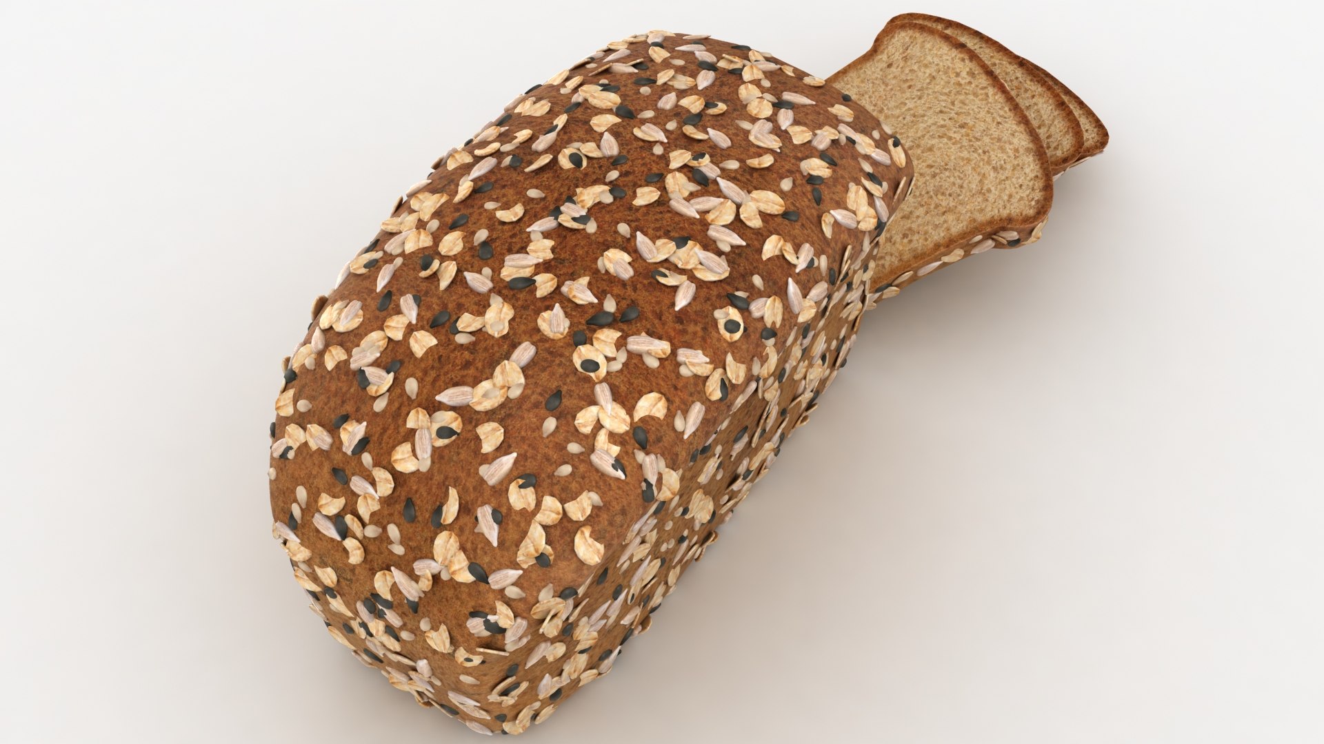 Realistic Multigrain Bread 3D - TurboSquid 1449267