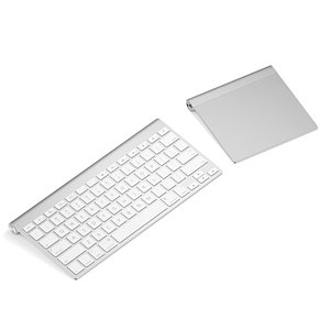 silver keyboard touchpad 3d obj
