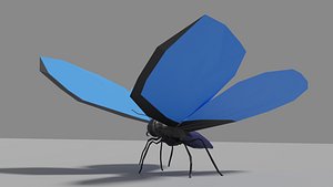 Low-poly Butterfly 3D model