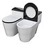 WC monoblocco allungato a doppio scarico