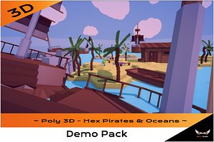 Poly3D - Hex Pirates  Oceans Demo Pack 3D model