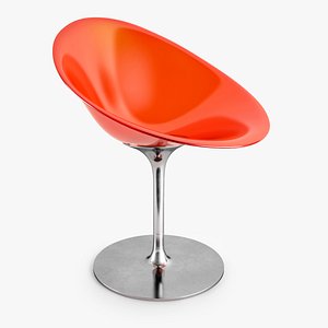 3d kartell ero swivel armchair model