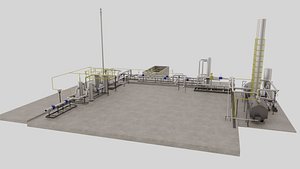 3D model Fuel Gas Station