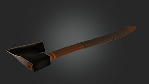 3D Axe military weapon PBR game readey model