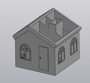 3D Penholder Organizer House model