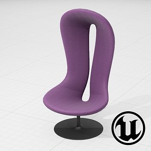 unreal halle hannah chair 3d 3ds
