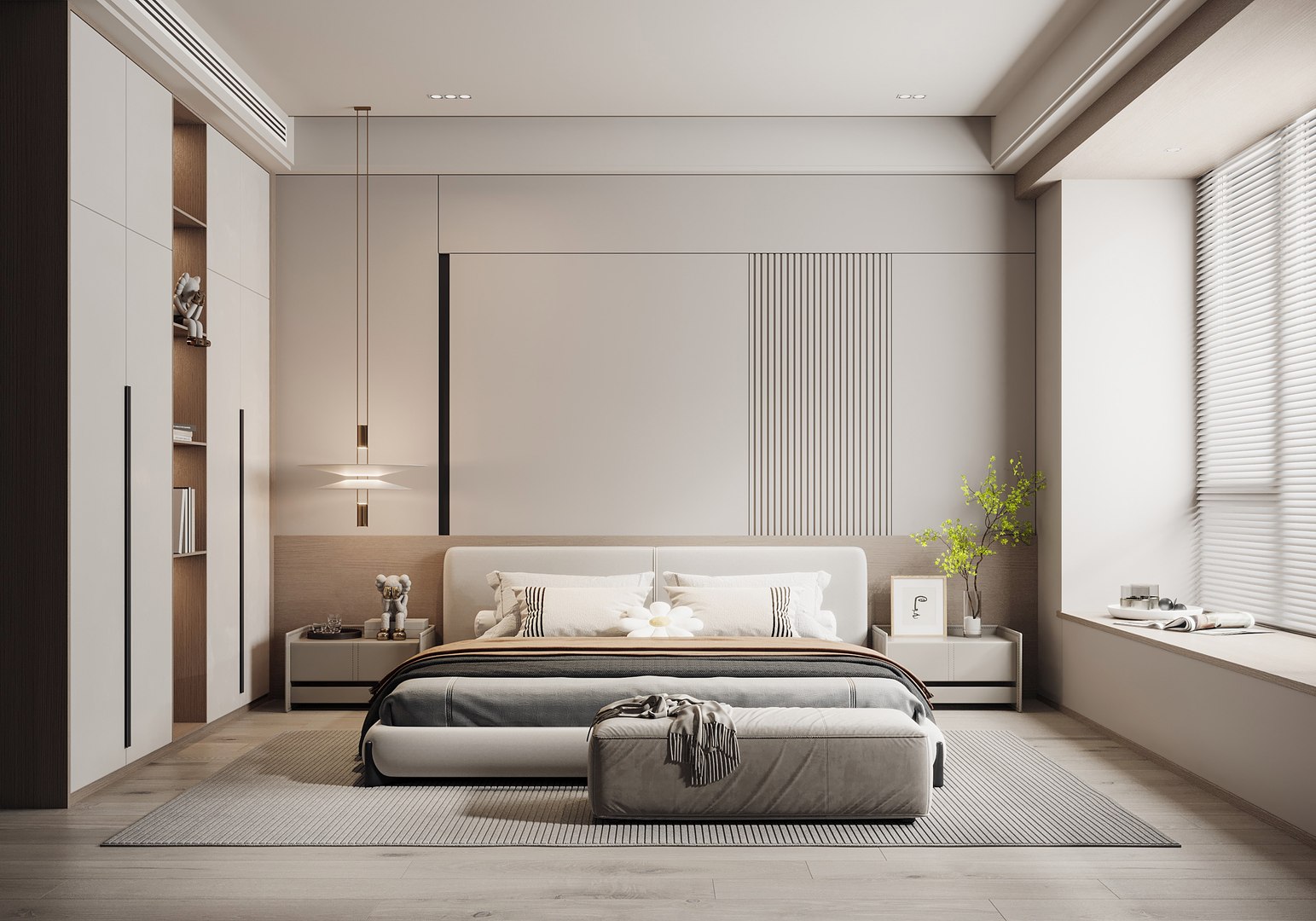 3D Modern bedroom model - TurboSquid 2088175