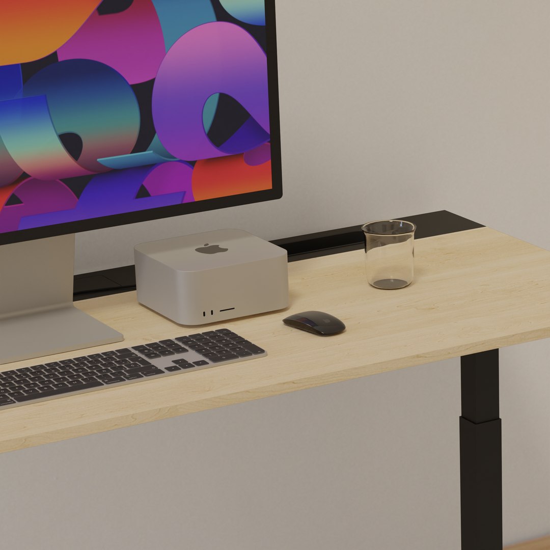 Office Desk IKEA Mittzon 3D Model - TurboSquid 2295662