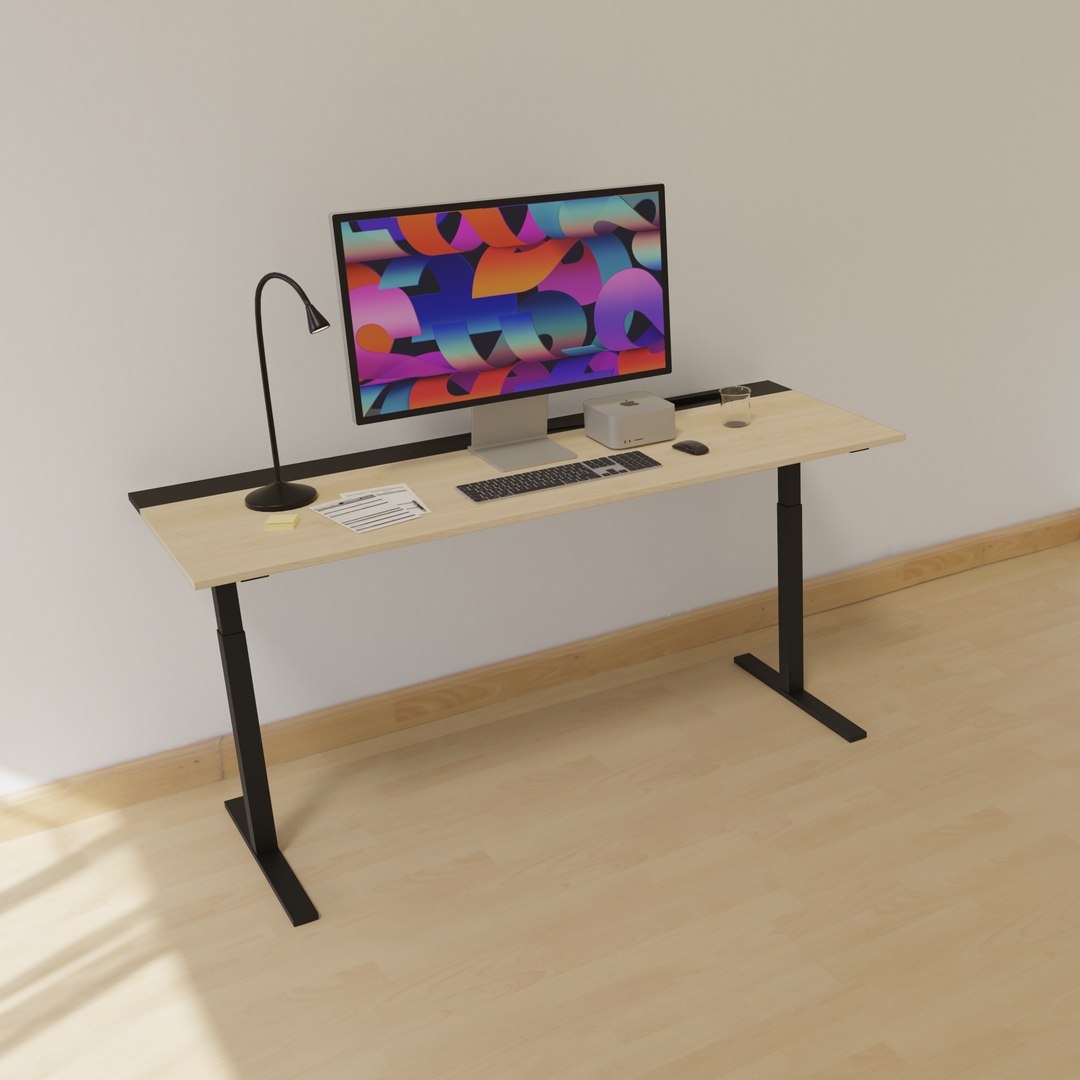 Office Desk IKEA Mittzon 3D Model - TurboSquid 2295662