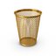 Gold Waste Basket