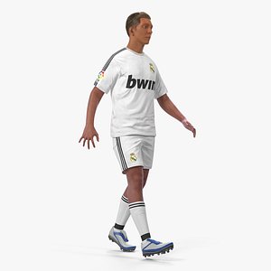 3D soccer football player real model