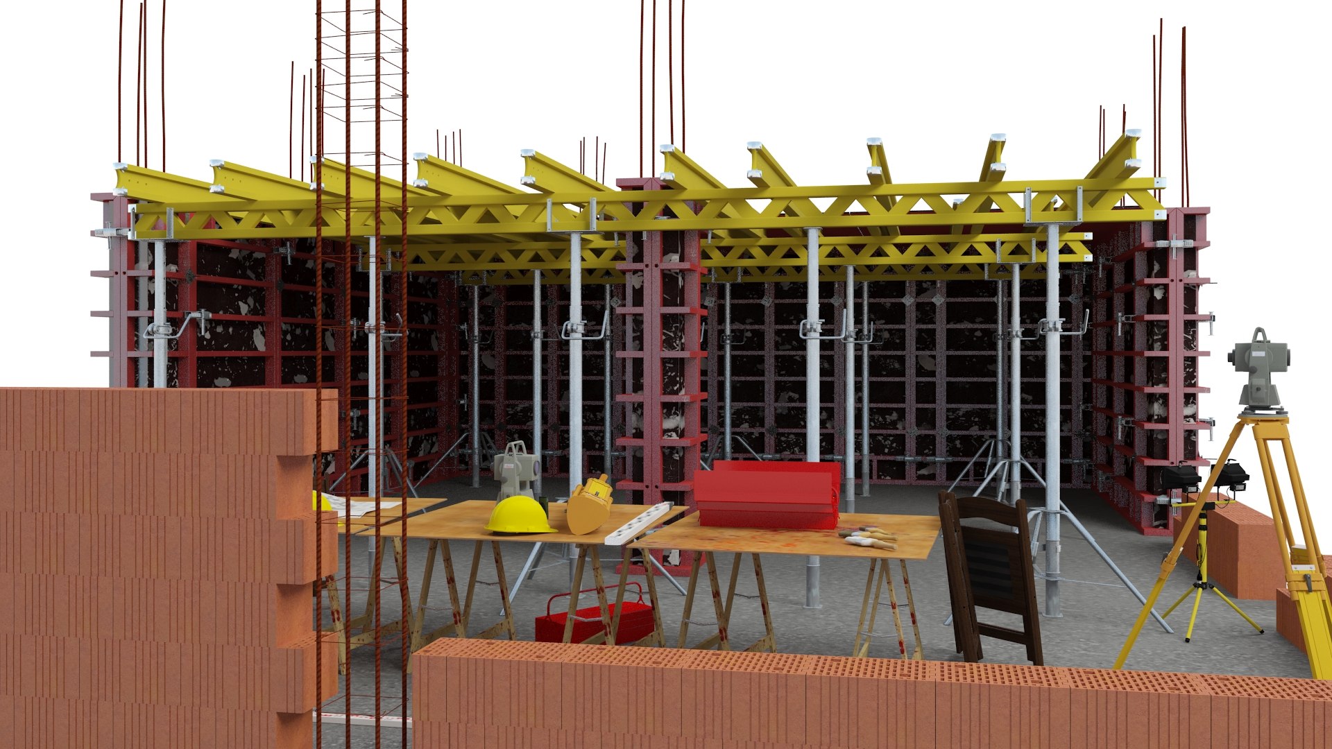 Building Site Tools 3D Model - TurboSquid 1554327