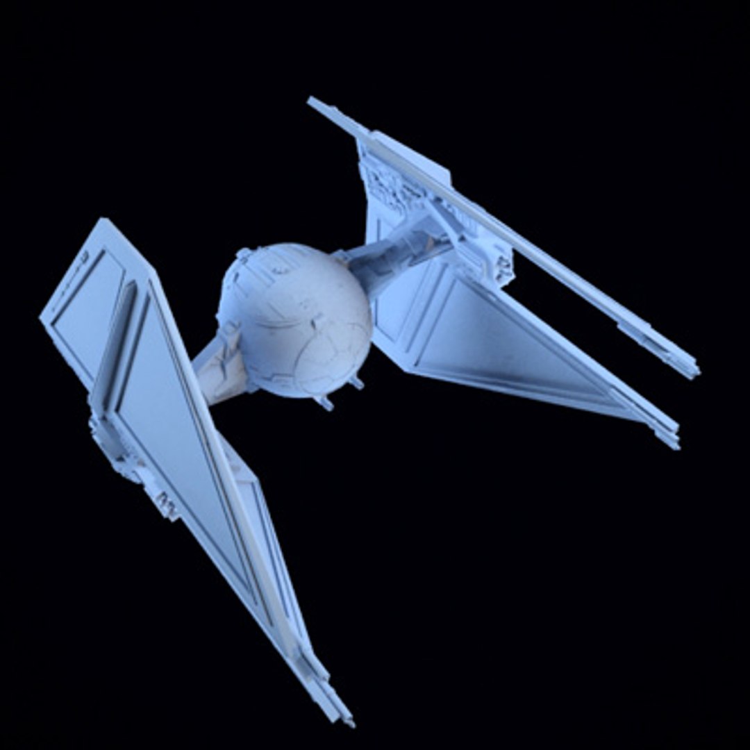 tie interceptor fighter 3d model