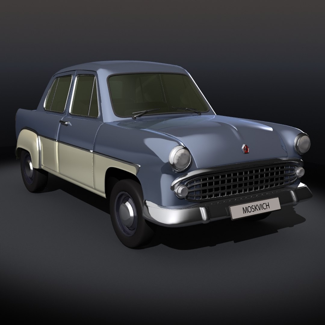 3d Model Old Car Moskvich 407