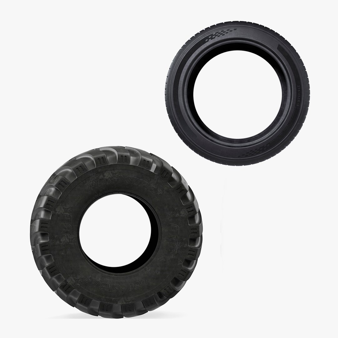 Car Tyres Collection 3D model preview