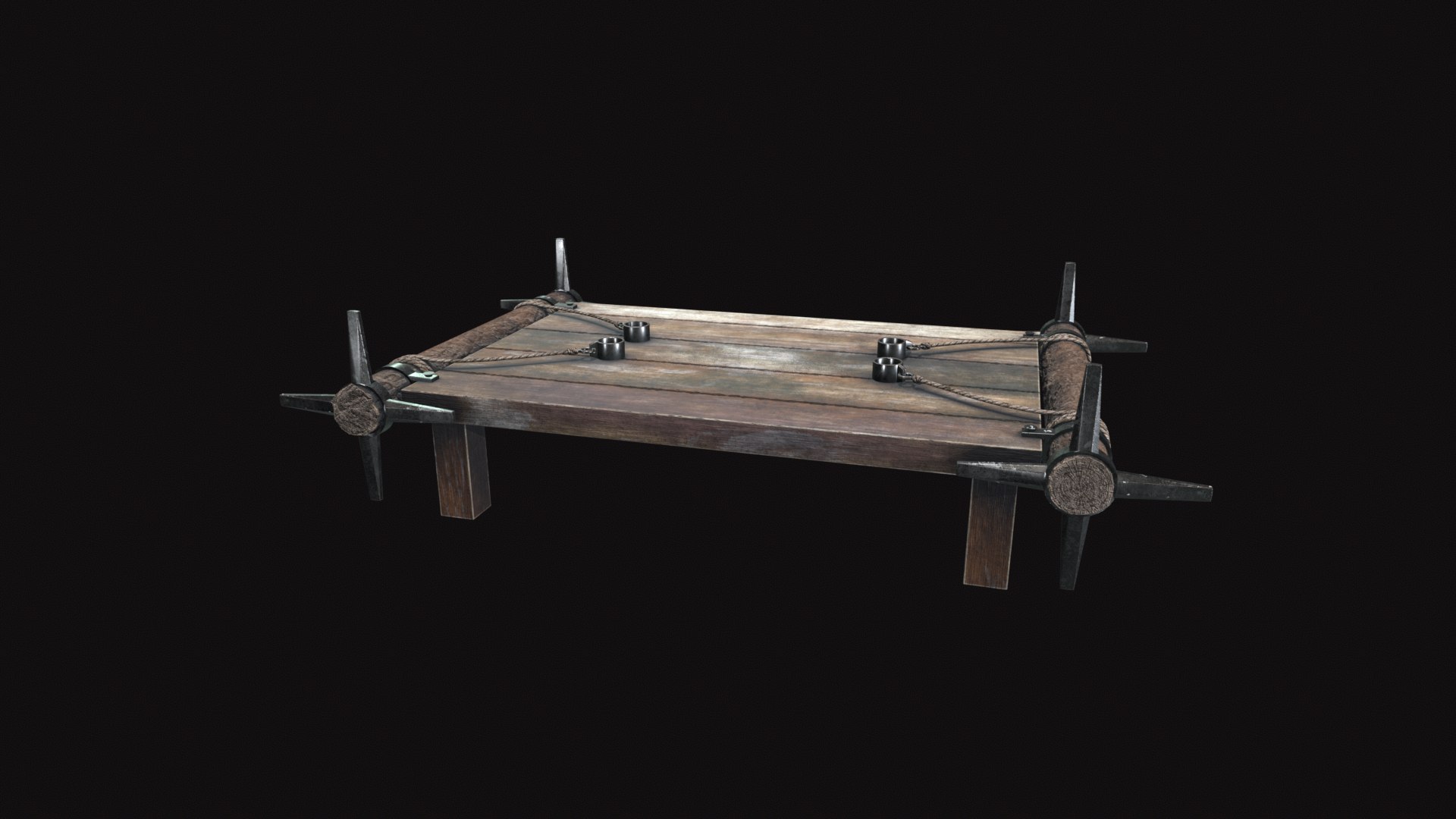 3D Medieval Stretching Torture Bed - TurboSquid 2306748