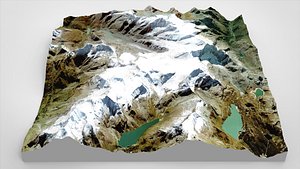 Mountain landscape Pasterzenboden glacier Austrian Alps 3D model