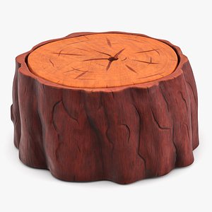 Low Cartoon Stump 3D model