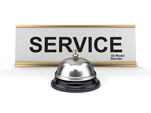 reception bell sign model