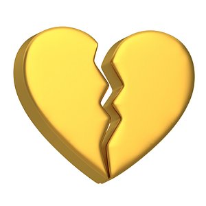 Broken Heart Emoji Gold model