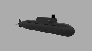 3D North Korean New Ballistic Missile Submarine SSBN