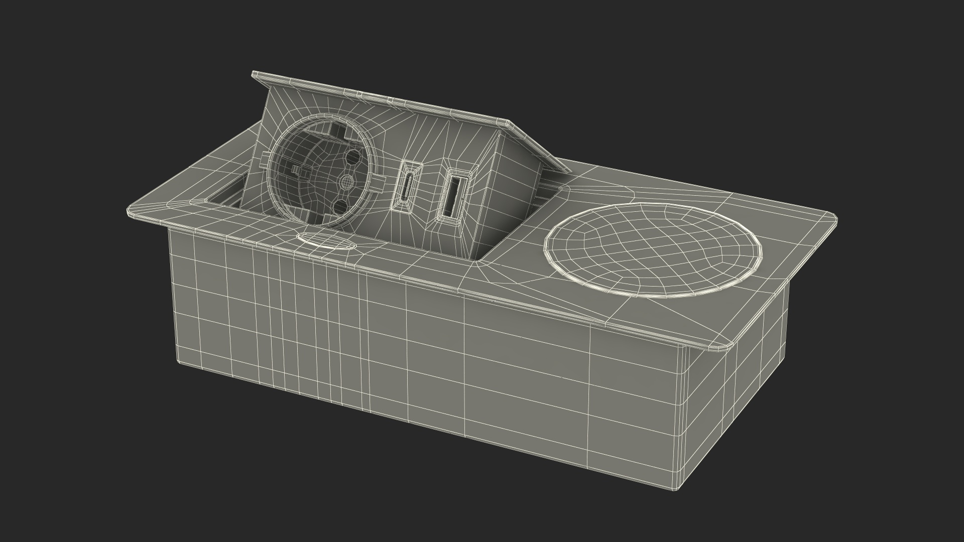 White Single Hidden Socket Model - TurboSquid 2079633