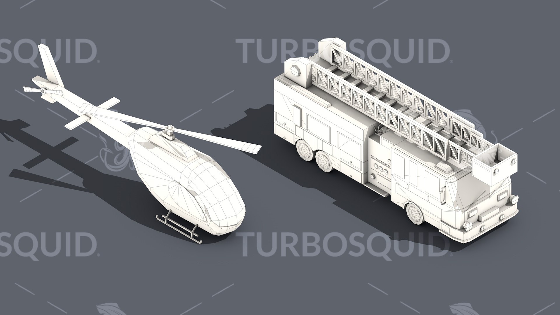3D Low Poly Truck Pack 03 Isometric Model - TurboSquid 1722065